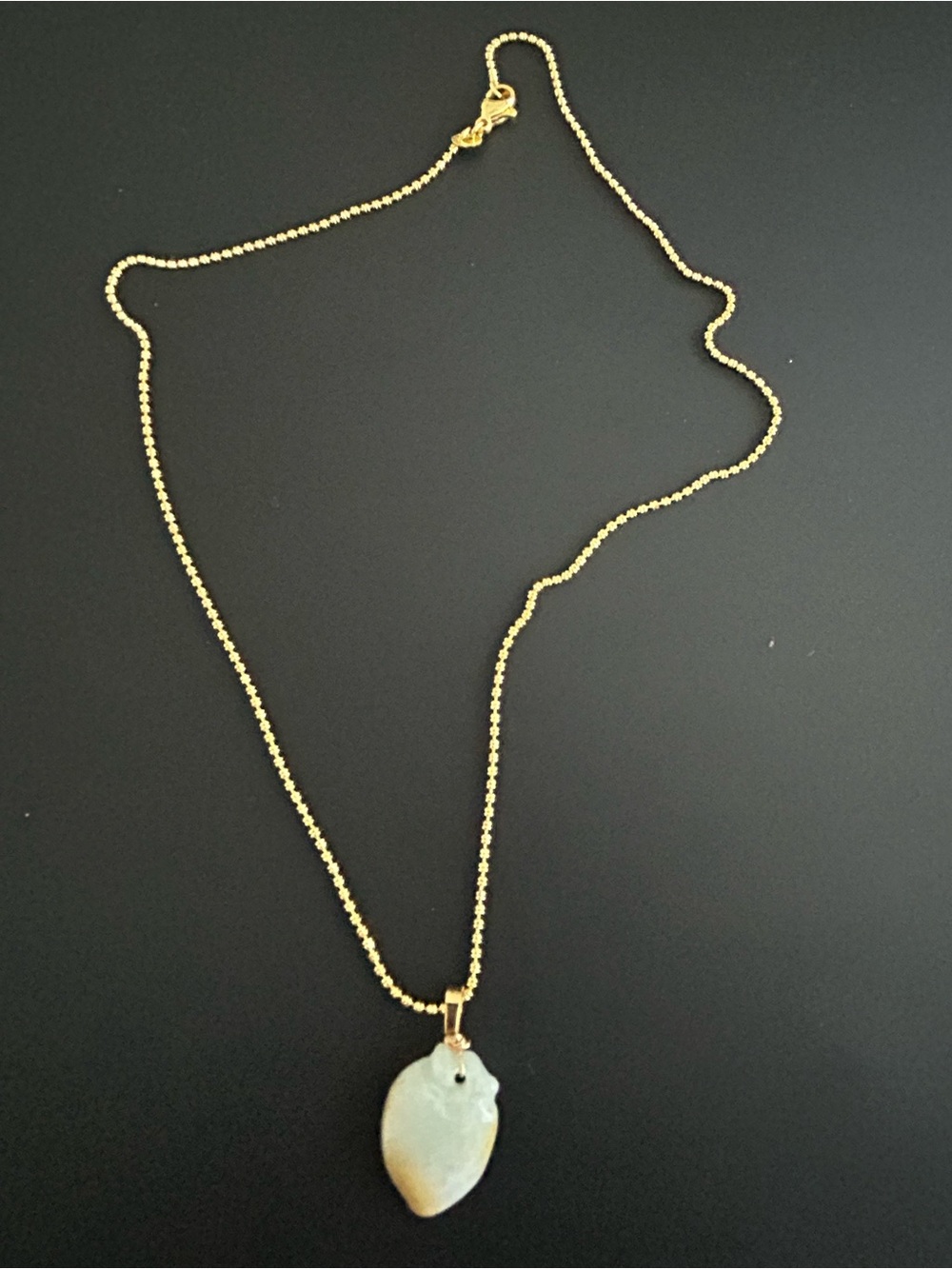 New Natural White Jade Gemstone Necklace